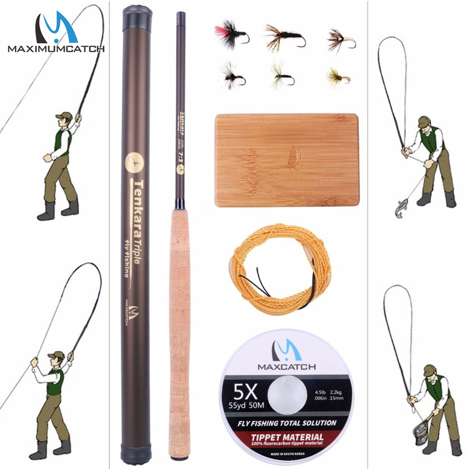 Fishing Rod Ice - Maximumcatch 9-13FT V-Tenkara Staaf Outfit IM10/36T