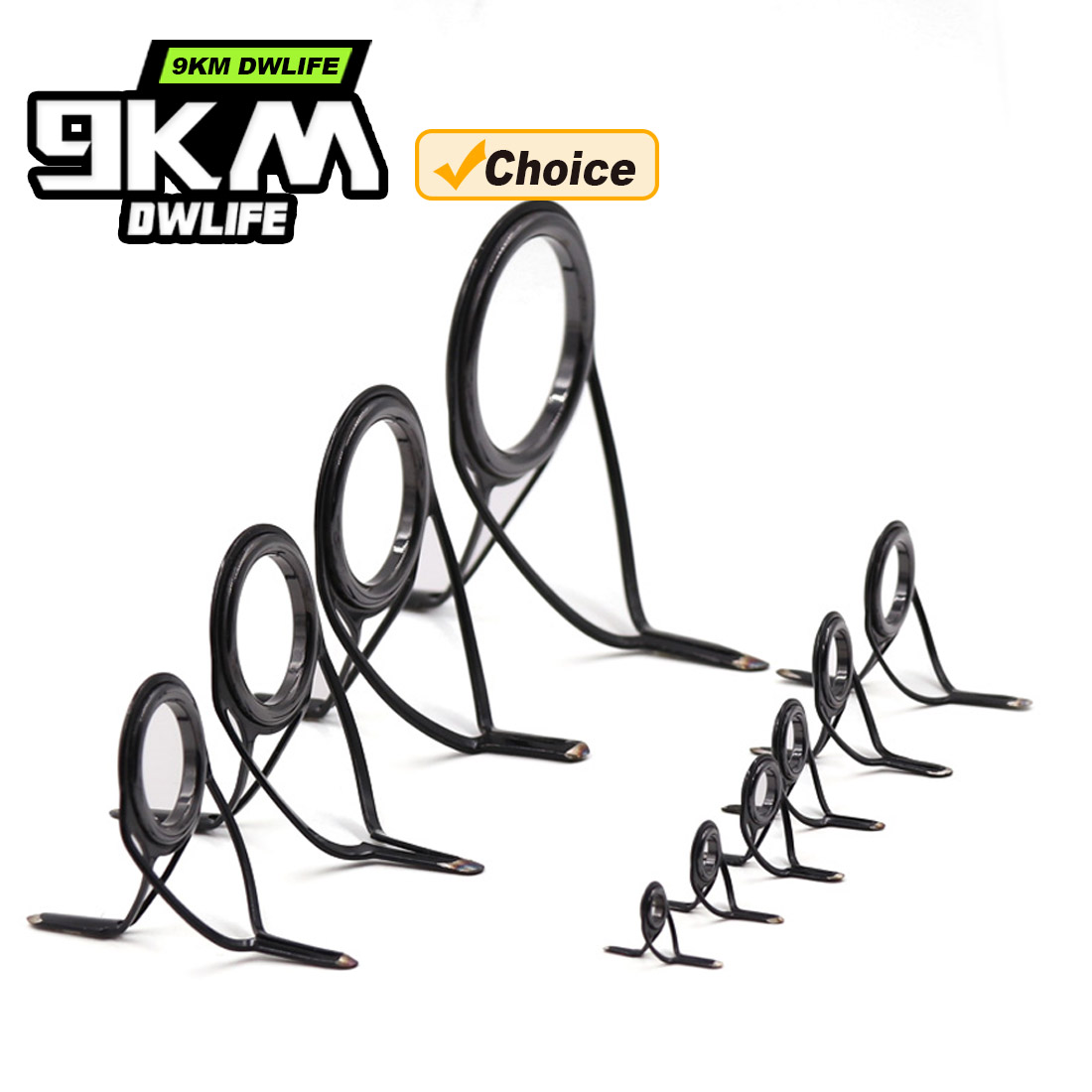 Fishing Rod Building Kit - 9KM OB Gebogen Hengelgeleiderset 10 stuks