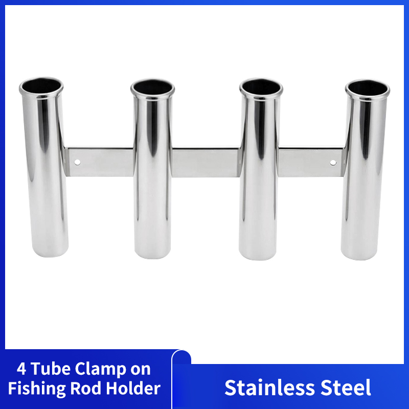 Fishing Rod Rack - Roestvrij staal 4 buizen hengelhouders Boot