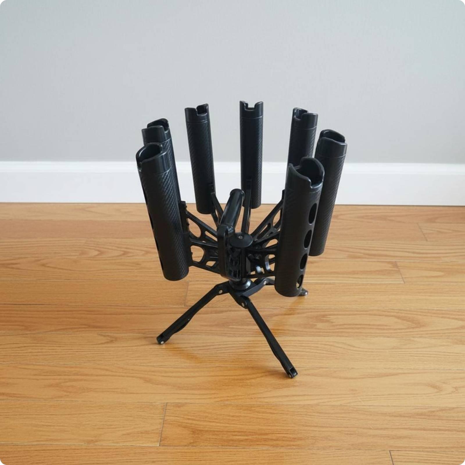 360 graden draaibare hengelste - Fishing Rod Rack recensie en prijs